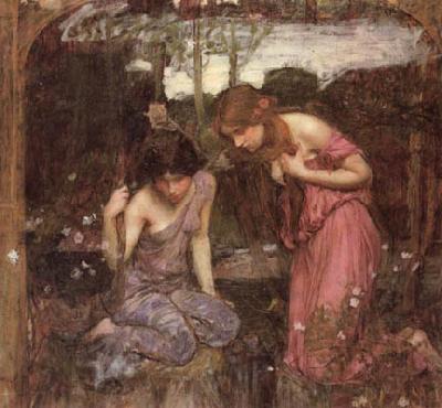 John William Waterhouse Study for Nymphs finding the Head of Orpheus France oil painting art